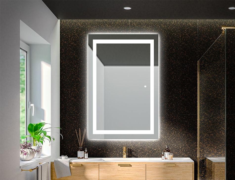 Upon request, our illuminated mirrors can be equipped with one of many lighting switches