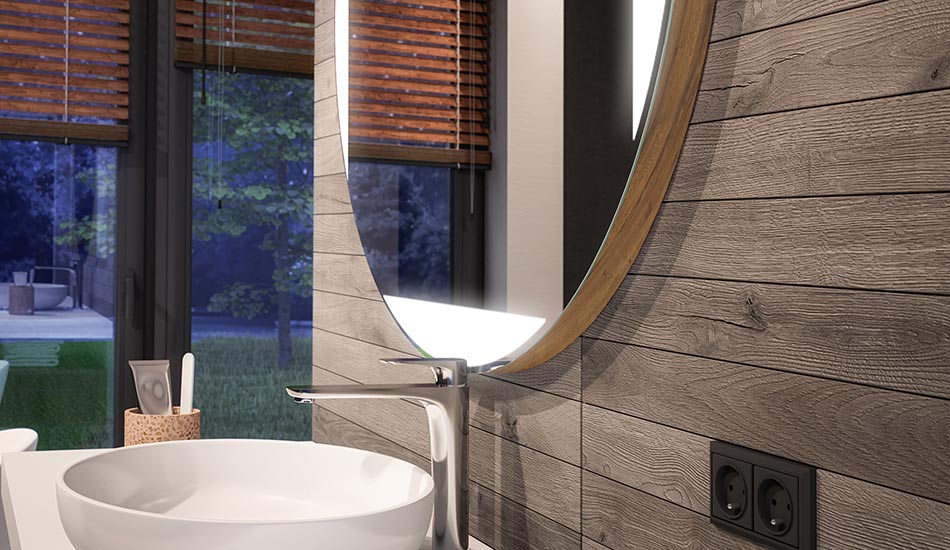 Round LED mirror with ambient backlight – bathroom mirror | ARTFORMA