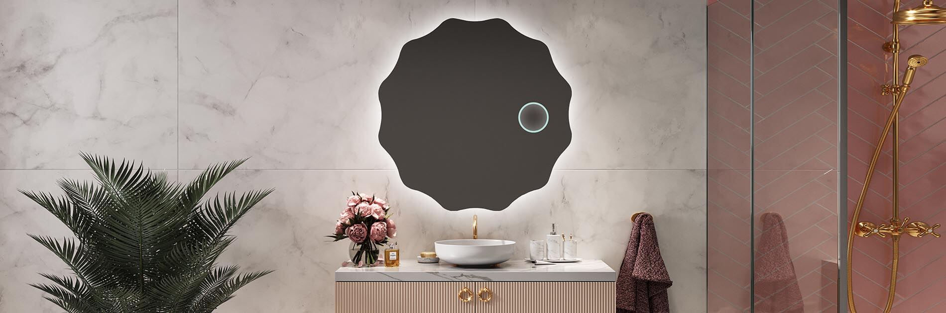 The magnification of the mirror