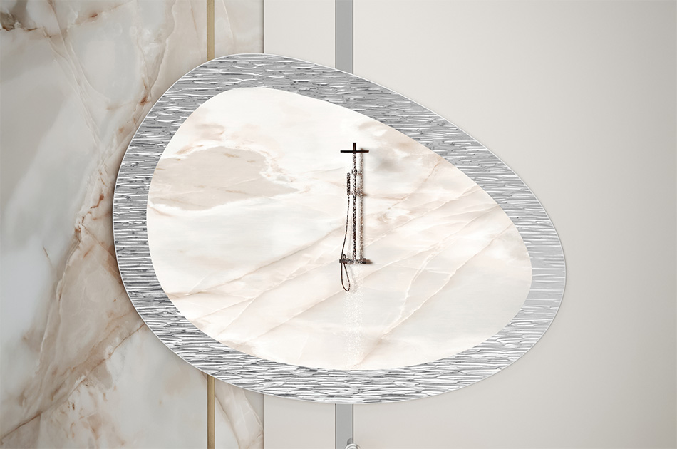 Match the colour of the metal mirror frame to your interior