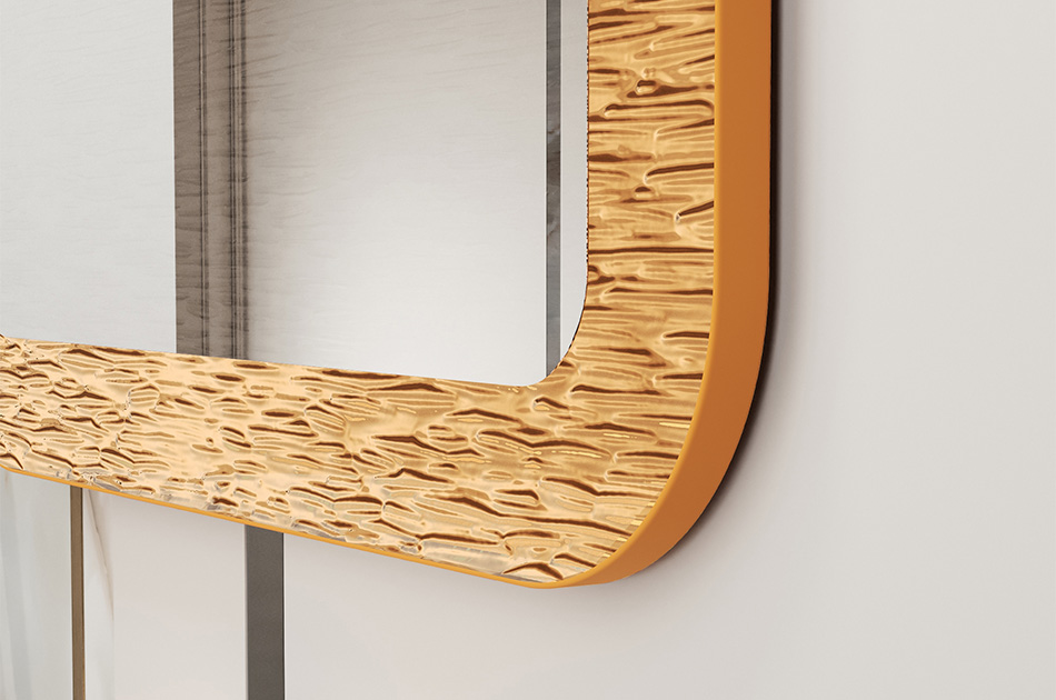 A unique mirror in a metal frame, made to measure. Tailor it to your needs