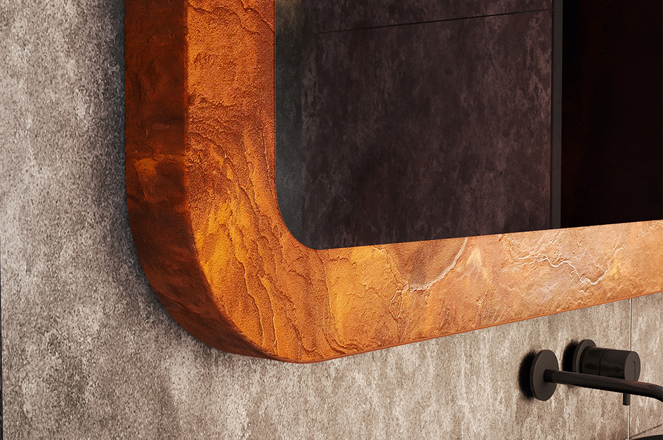 A unique mirror in a custom-made frame. Tailor it to your needs