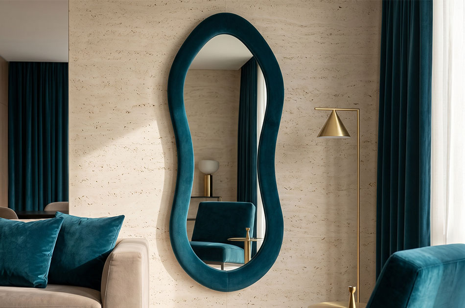 Velora Upholstered Frame Mirror