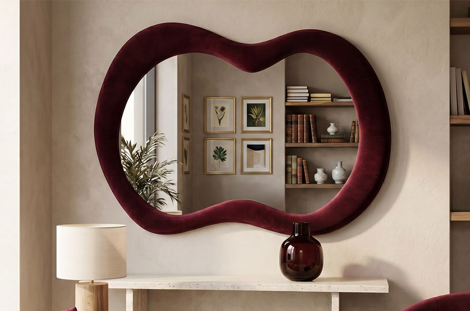 Velora Upholstered Frame Mirror