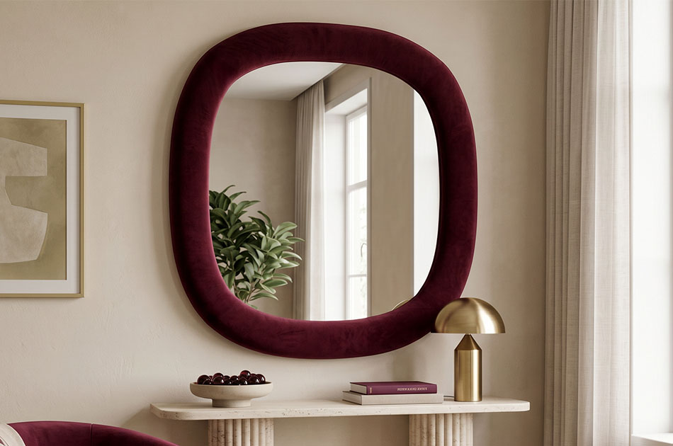 Velora Upholstered Frame Mirror
