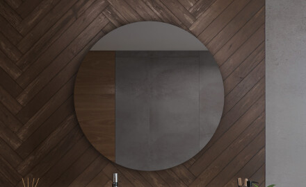 Round mirrors without lighting