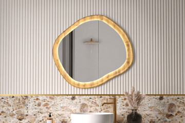 Mirrors in a wooden frame