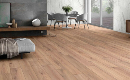 Wood-effect porcelain tile for flooring, 20x120 Frame Mid, matte, rectified, A4H101