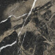 Glazed Porcelain Floor Tile 60x120, Black with Gold Veins, Glossy, Rectified A4H109 Pierre Black #17