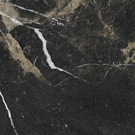Glazed Porcelain Floor Tile 60x120, Black with Gold Veins, Glossy, Rectified A4H109 Pierre Black #25