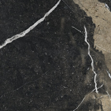 Glazed Porcelain Floor Tile 60x120, Black with Gold Veins, Glossy, Rectified A4H109 Pierre Black #26