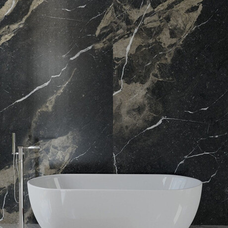 Glazed Floor Tile 60x120 with Gold Veins, Matte, Rectified, A4H110 Pierre Black #7