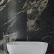Glazed Floor Tile 60x120 with Gold Veins, Matte, Rectified, A4H110 Pierre Black #7