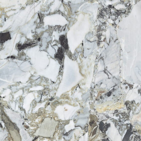 Bookmatch Porcelain Tile 120x280, white marble with gold veins, glossy finish A4H1118 Bellezza Bianca #1