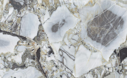 120x120 Floor Tile, White Marble with Gold Veins, Matte Finish, A4H1119 Bellezza Bianca