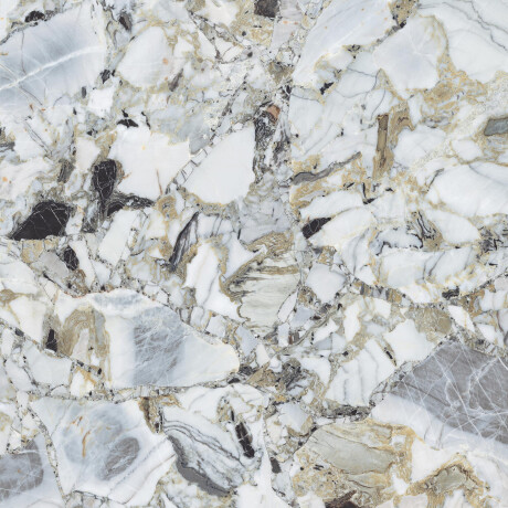 120x120 Floor Tile, White Marble with Gold Veins, Matte Finish, A4H1119 Bellezza Bianca #6