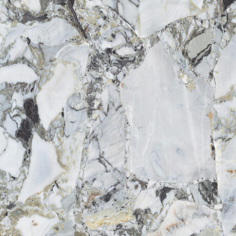 120x120 Floor Tile, White Marble with Gold Veins, Glossy Finish, A4H1120 Bellezza Bianca #3