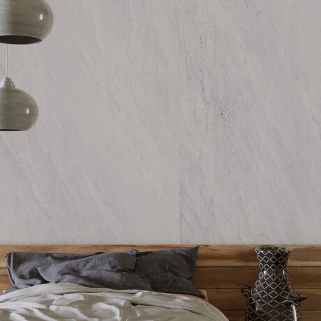 Glazed porcelain floor tile, 120x120 cm, light gray stone, matte finish, A4H1126 Agathos White #6