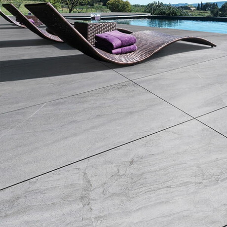 Glazed porcelain floor tile, 120x280 cm, stone gray, matte, A4H1129 Agathos Grey #5