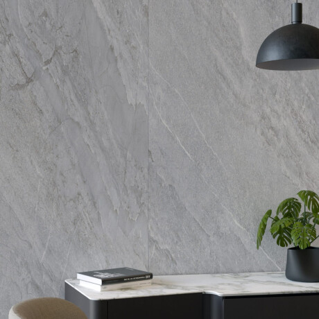 Glazed porcelain floor tile, 60x120 cm, stone gray, matte, A4H1131 Agathos Grey #8