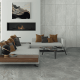 Glazed Porcelain Floor Tile, 60x120 cm, Light Gray, Matte, Rectified, A4H125, Materia Pearl #1