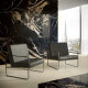 Large-format 120x270 cm matte black porcelain tile with gold veins, rectified, A4H196 Pierre Black #3