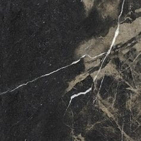 Pierre Black Glazed Porcelain Floor Tile, 120x120 cm, glossy black with gold veins, rectified, A4H197 #11