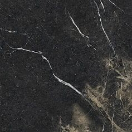 Pierre Black Glazed Porcelain Floor Tile, 120x120 cm, glossy black with gold veins, rectified, A4H197 #12
