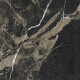 Pierre Black Glazed Porcelain Floor Tile, 120x120 cm, glossy black with gold veins, rectified, A4H197 #15