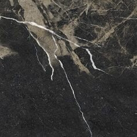 Pierre Black Glazed Porcelain Floor Tile, 120x120 cm, glossy black with gold veins, rectified, A4H197 #18
