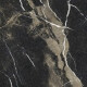 Pierre Black Glazed Porcelain Floor Tile, 120x120 cm, glossy black with gold veins, rectified, A4H197 #20