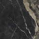 Pierre Black Glazed Porcelain Floor Tile, 120x120 cm, glossy black with gold veins, rectified, A4H197 #22