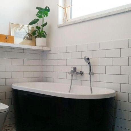 10x20 White Glossy Flat Wall Tile A4H24 Blanco Brillo #2
