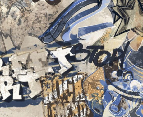 Large-format glazed porcelain floor tiles, 120x280 cm, matte beige, rectified, A4H255 City Graffiti Beige