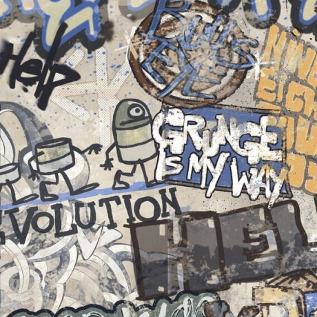 Large-format glazed porcelain floor tiles, 120x280 cm, matte beige, rectified, A4H255 City Graffiti Beige #6