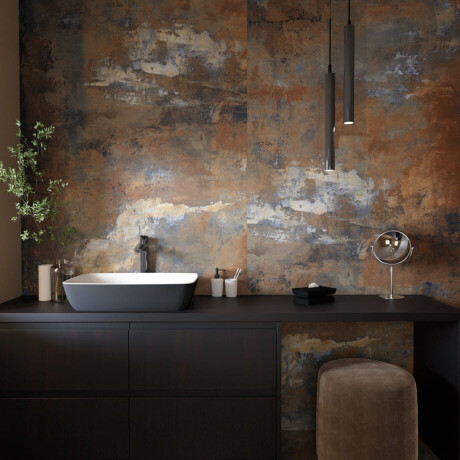 Large-format glazed porcelain floor tiles, 120x280 cm, matte brown, rectified, A4H264 City Multicolor #5