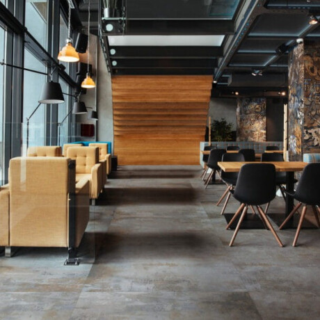 Glazed porcelain floor tile, 120x120 cm, matte brown, rectified, A4H265 City Multicolor #1