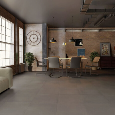 Glazed porcelain floor tile, 60x120 cm, dark gray concrete, matte, rectified, A4H327 Massive Dimgray #2