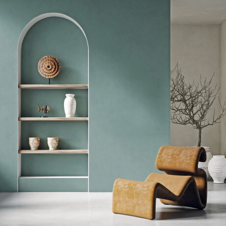 Glazed porcelain floor tile, 60x120 cm, matte green, rectified, A4H357 Mood Safe #1