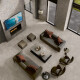 Glazed porcelain floor tile, 60x120 cm, light gray, matte, rectified, A4H418, Ceppo Di Gre Multi Terrazzo #17