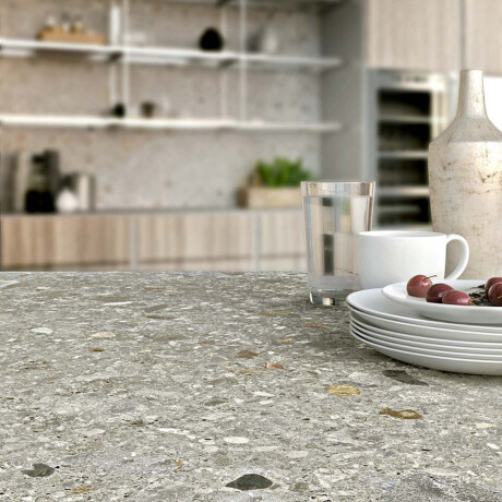 Glazed porcelain floor tile, 60x120 cm, light gray, matte, rectified, A4H418, Ceppo Di Gre Multi Terrazzo #18