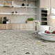Glazed porcelain floor tile, 60x120 cm, light gray, matte, rectified, A4H418, Ceppo Di Gre Multi Terrazzo #18