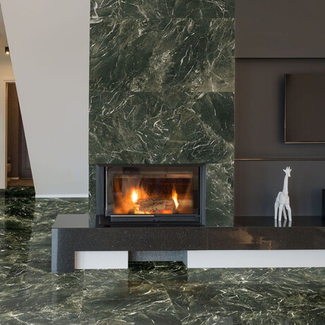 Large-format porcelain tile, 120x270 cm, green, glossy, rectified, A4H446 Verde Alpi #5