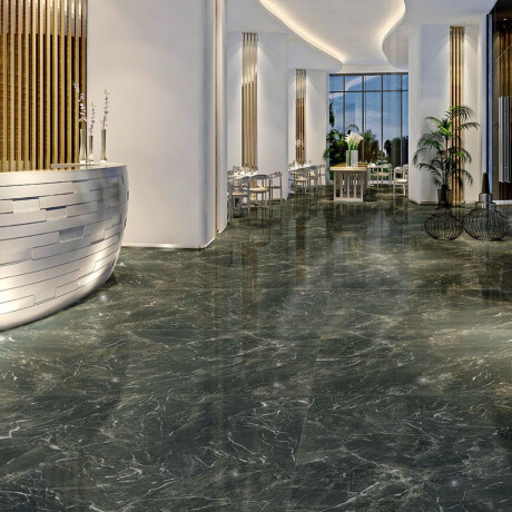Large-format porcelain tile, 120x270 cm, green, glossy, rectified, A4H446 Verde Alpi #8