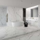 Glazed porcelain floor tile, 120x280 cm, matte finish with gray veining, rectified, A4H452 Statuario Superiore #2