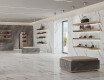 Glazed 120x120 floor tile, glossy finish with gray veining, rectified, A4H454 Statuario Superiore