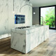 Large-format 120x270 cm porcelain tile with gray veins, matte finish, rectified, A4H463 Calacatta #13