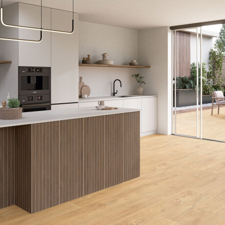 Wood-look floor tiles, 23x120, in a natural amber matte finish, A4H505 Amberly Natural #3