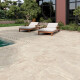 Veined stone-effect floor tile, 100x100, matte, gray-beige taupe, A4H508 Volterra Bone #2