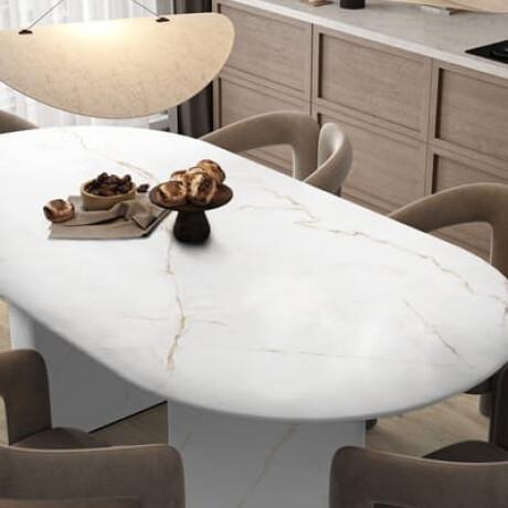 Large-format 120x280 marble-effect porcelain tile with warm-toned veins, matte finish, A4H632 Dubai Gold #2